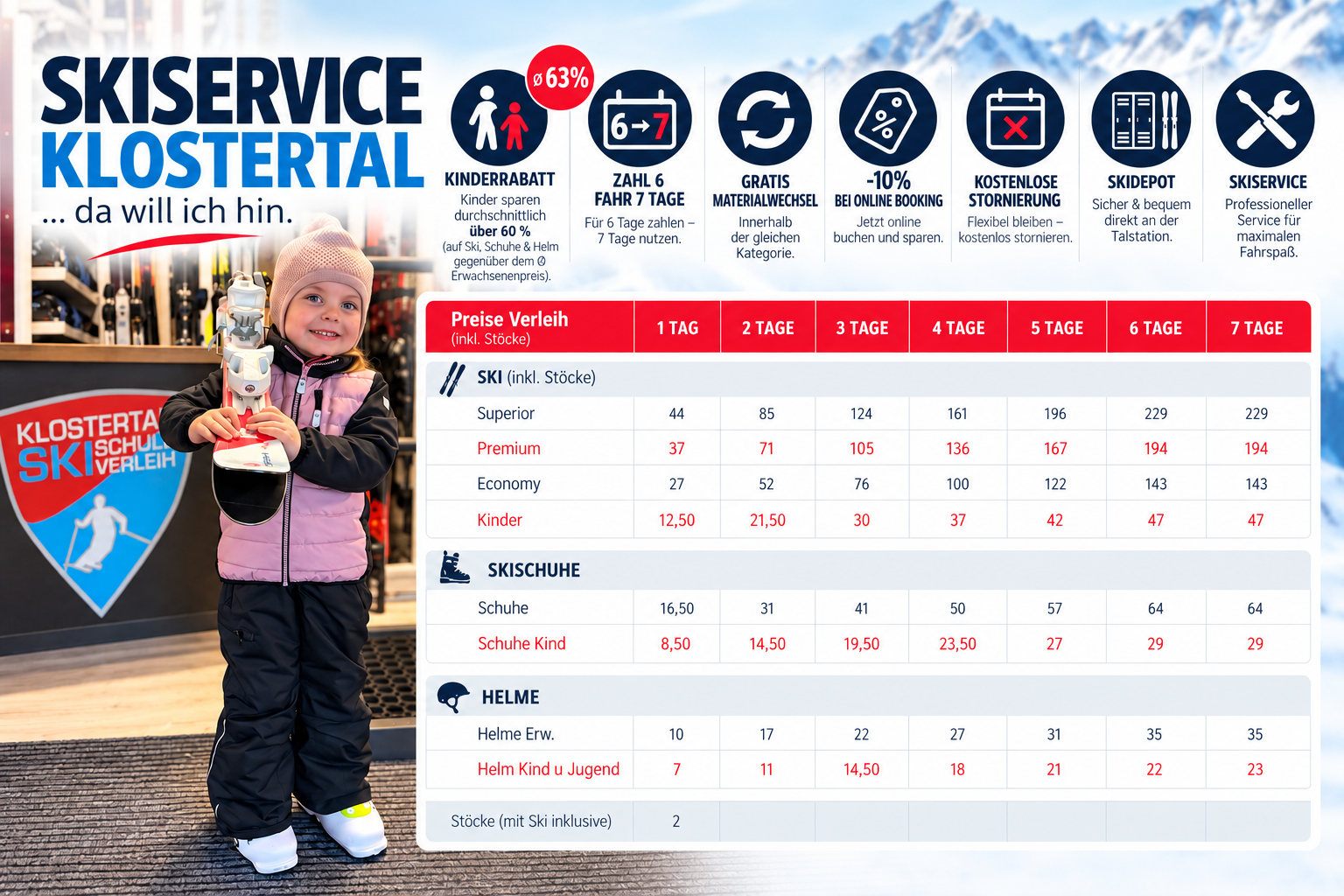 Preise 2026/27 Skiservice
